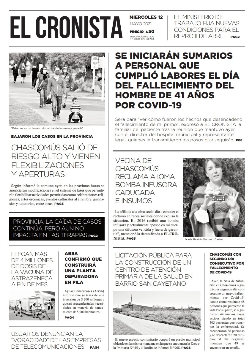 Edición del Miércoles 12 de Mayo del 2021
