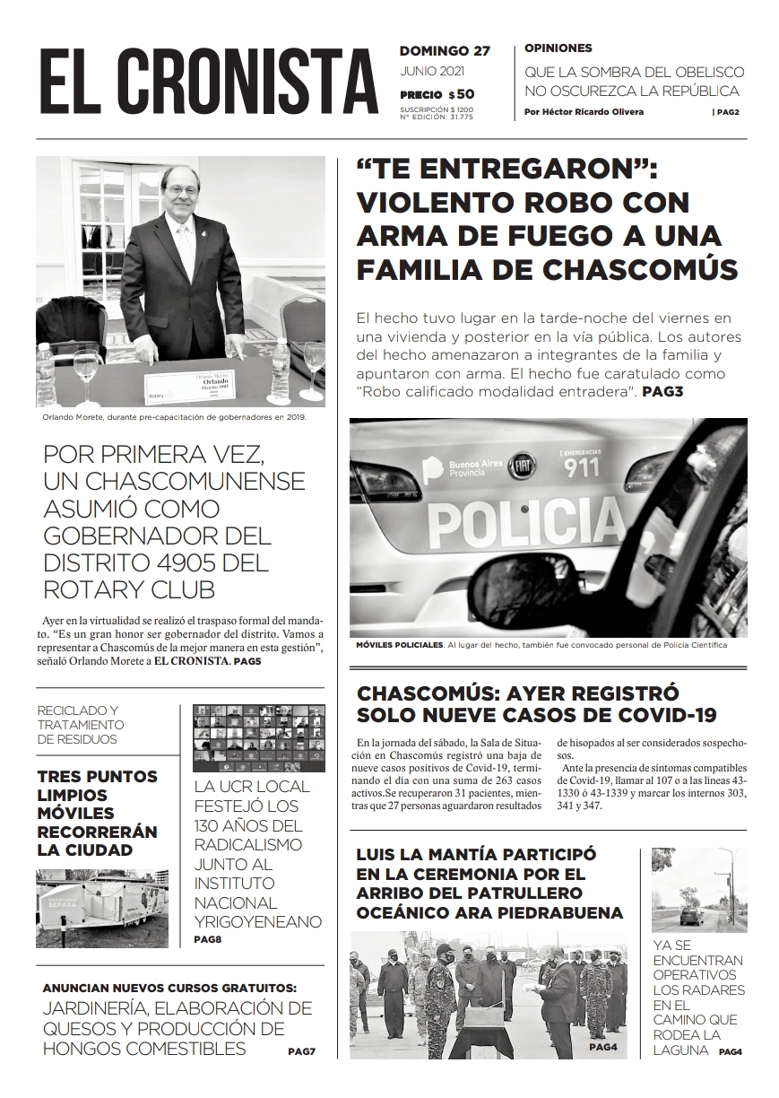 Tapa 27 de junio 2021