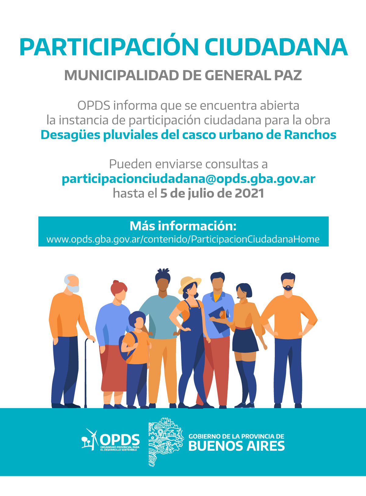 Participación ciudadana para la obra de Desagües pluviales del casco urbano de Ranchos