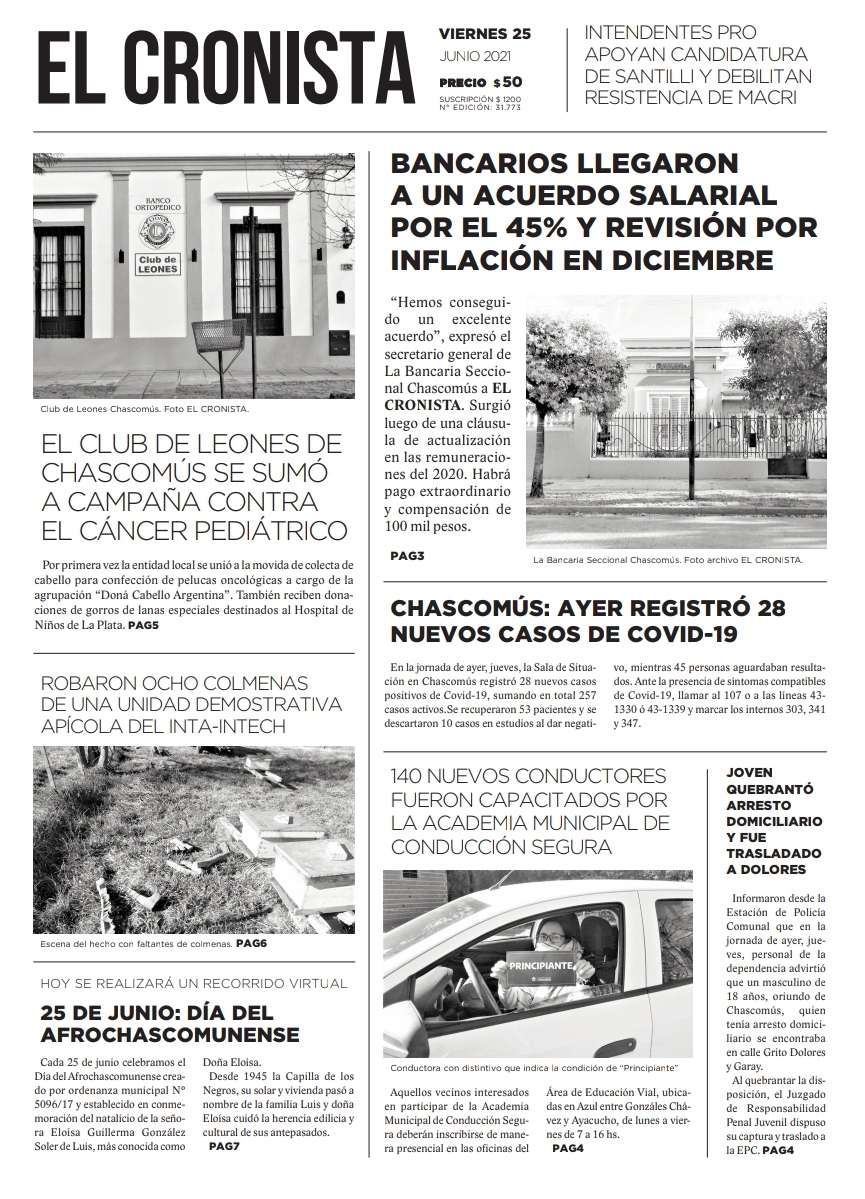 Tapa 25 de junio 2021