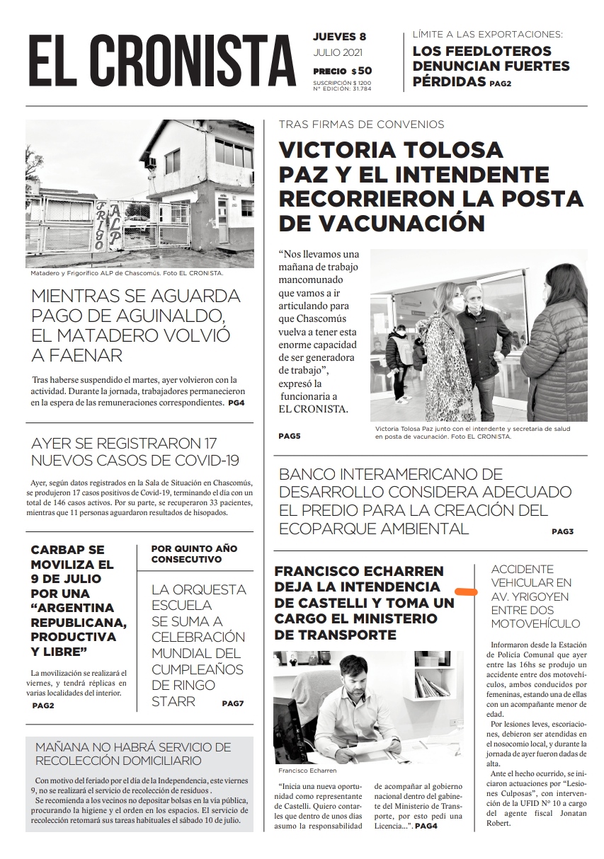 Tapa 8 de julio 2021