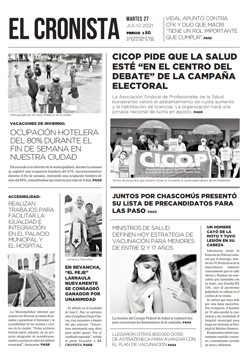 TAPA 27 DE JULIO 2021
