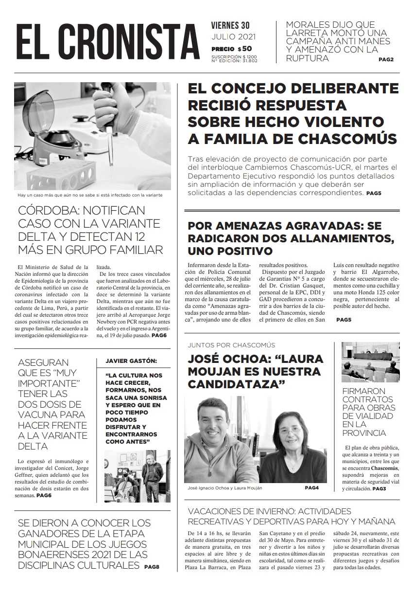 Tapa 30 de julio 2021