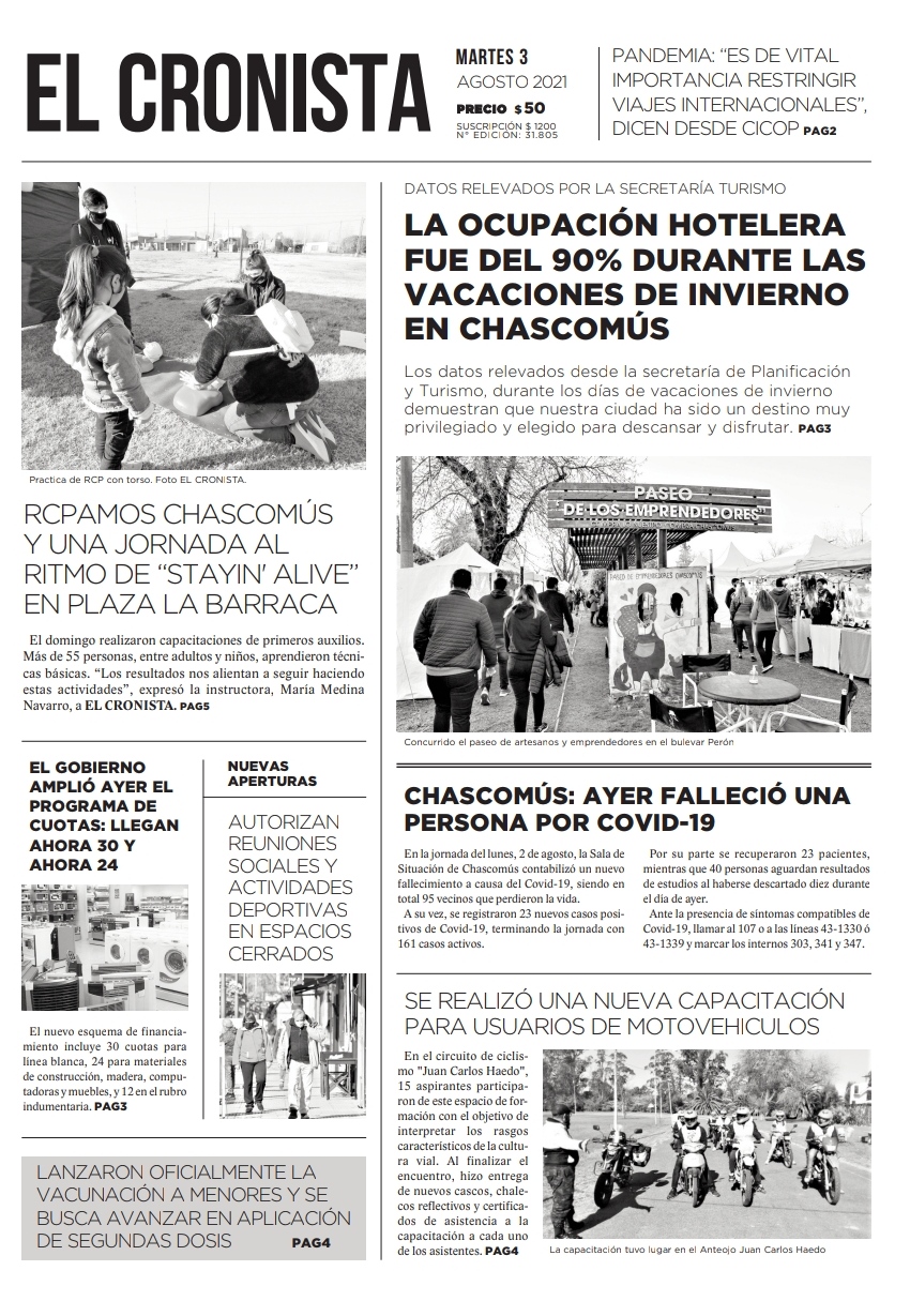 Tapa 3 de agosto 2021