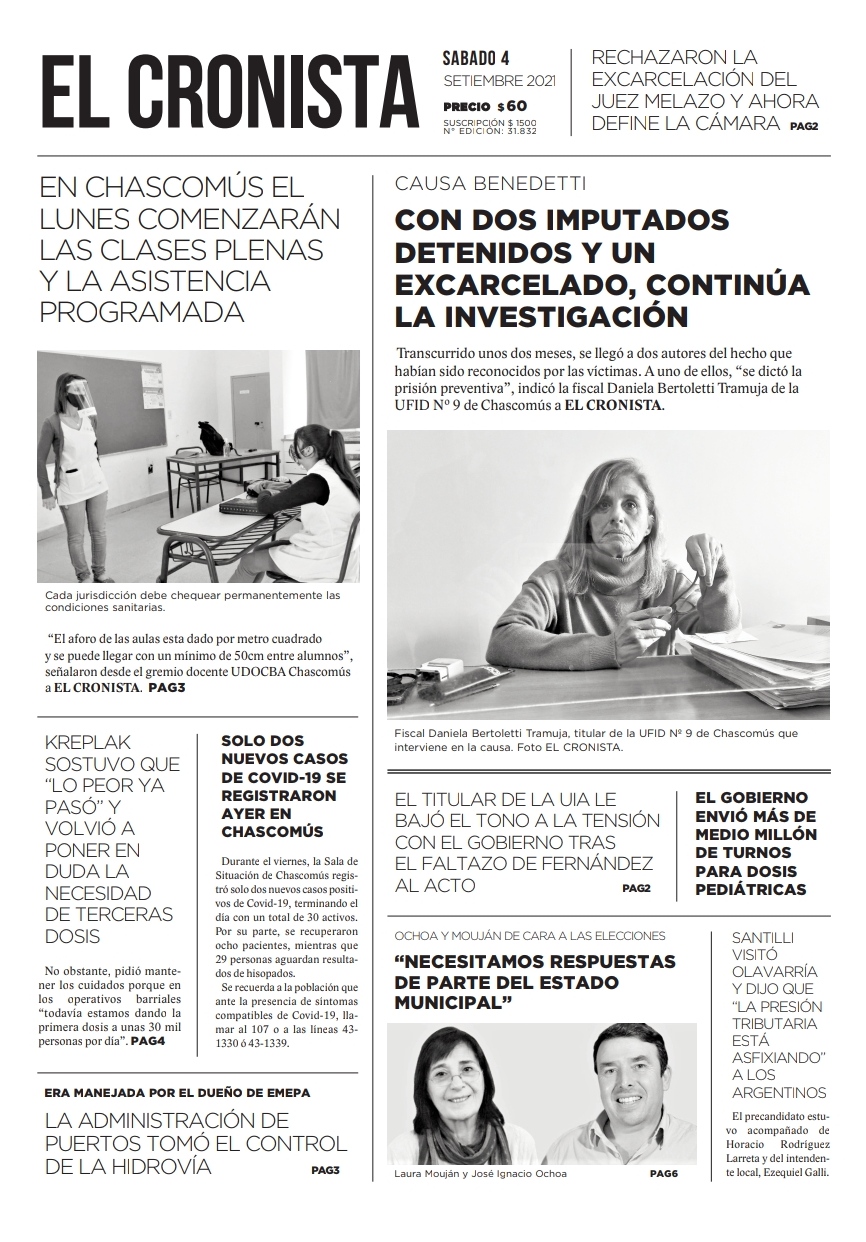 Tapa 4 septiembre 2021