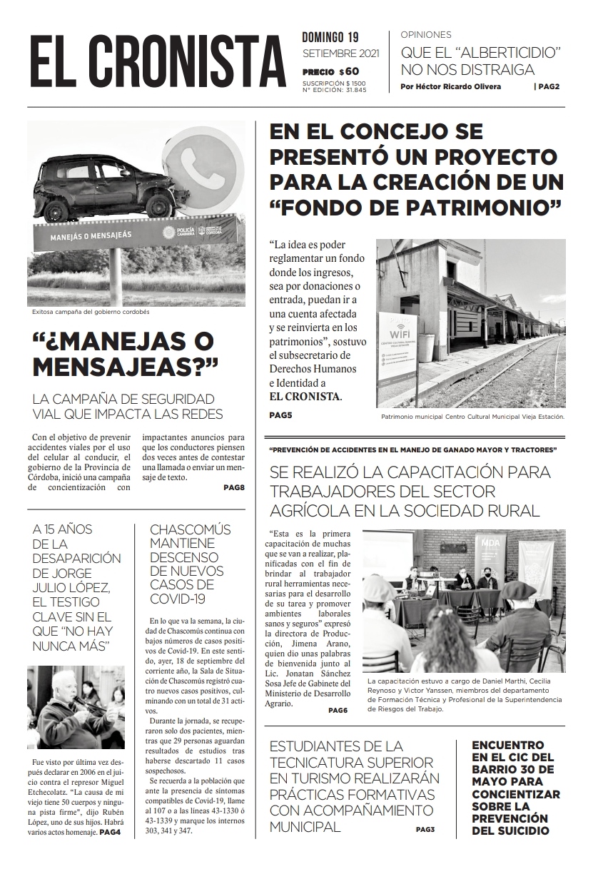 Tapa 19 setiembre 2021