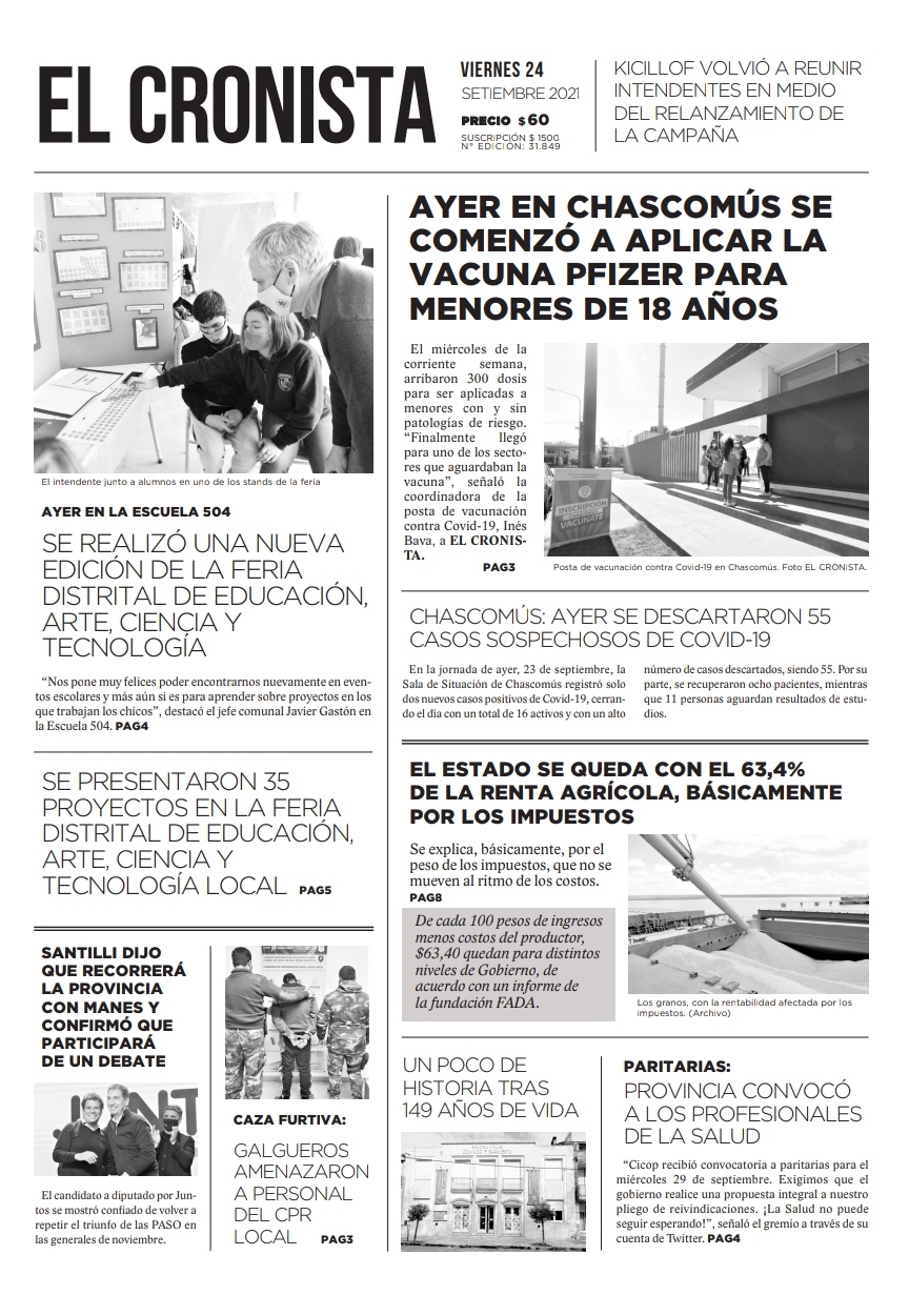 Tapa 24 setiembre 2021