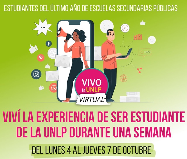 Se encuentra abierta la convocatoria para participar de la experiencia Vivo la UNLP