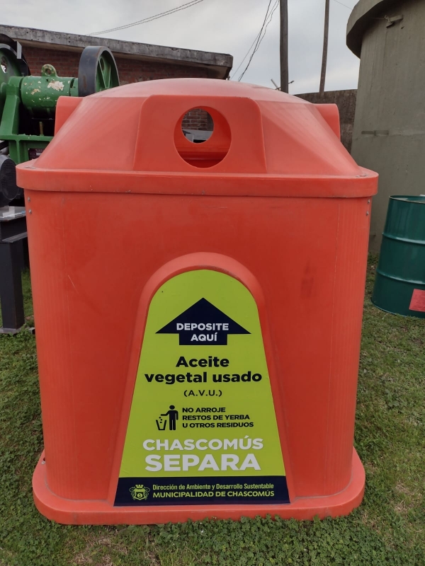 Se sumará una nueva campana para recolección de aceite vegetal en avenida Juan Manuel de Rosas
