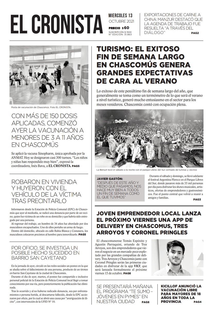 Tapa 13 octubre 2021