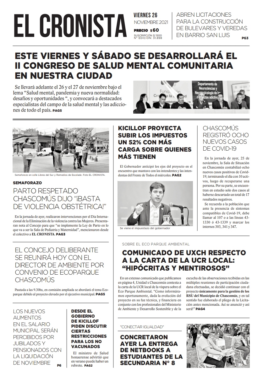 Tapa 26 noviembre 2021