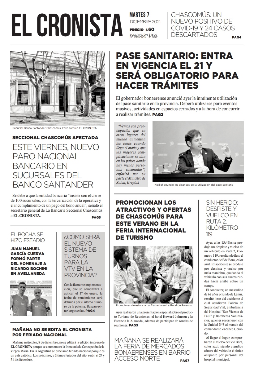 Tapa 7 diciembre 2021
