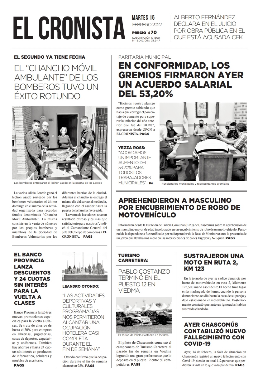 Tapa 15 febrero 2021