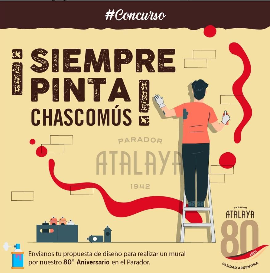 Concurso 80 Aniversario: Atalaya convoca a muralistas de Chascomús