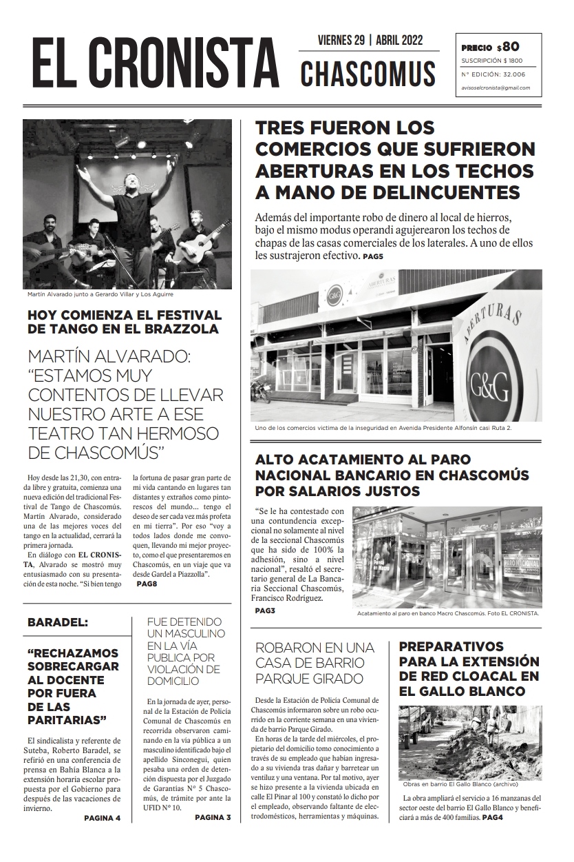Tapa 29 abril 2022