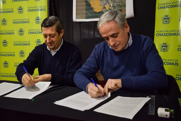 Se firmó el convenio para la construcción de la “cloaca máxima” en Chascomús