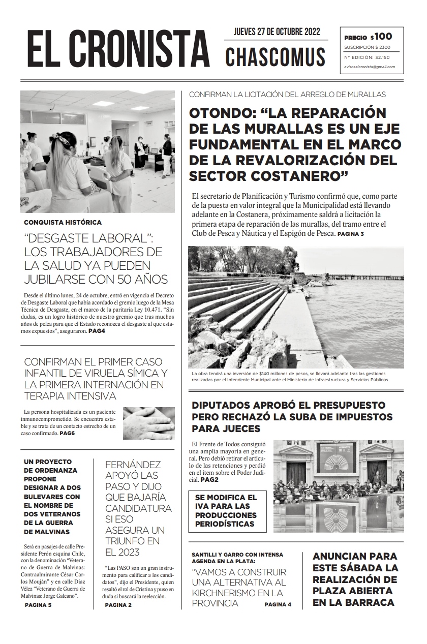 TAPA 27 OCTUBRE 2022