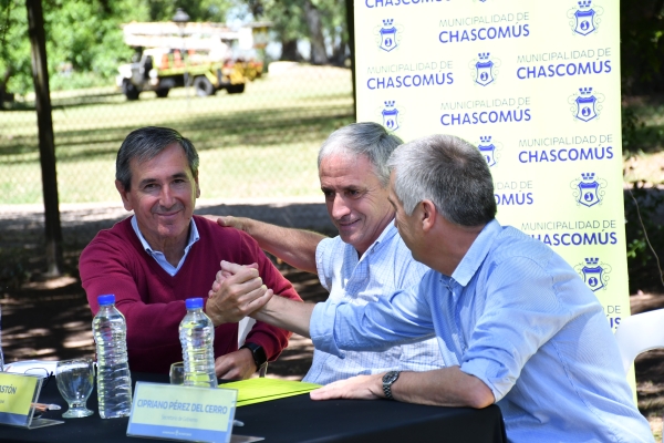 Gastón se reunió con Harispe: proyectos conjuntos entre Chascomús y Lezama para la gestión del suelo