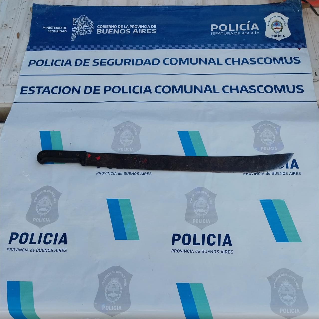 Allanamiento positivo con secuestro de machete en calle Necochea