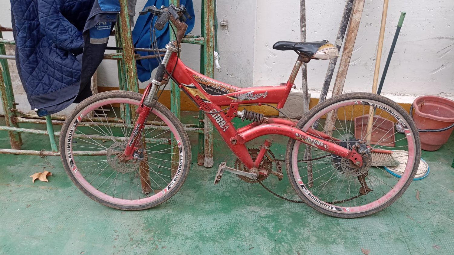 La policía encontró una bicicleta abandonada entre pastizales en calle Castelar