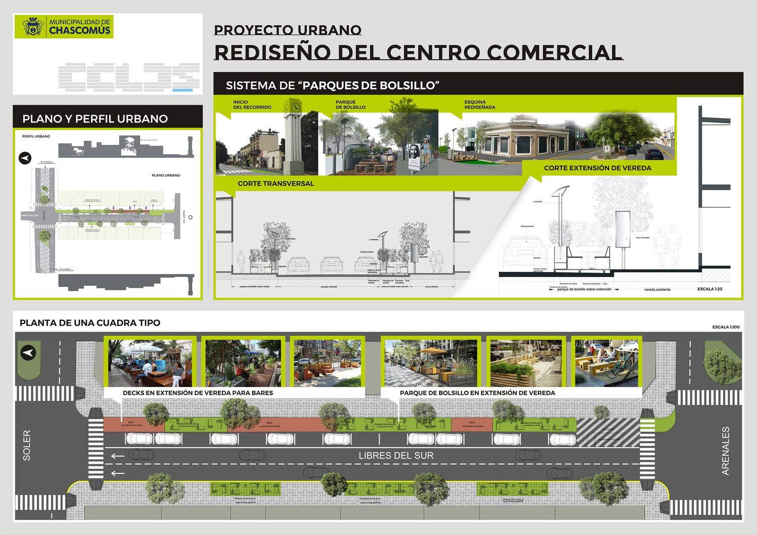 Diversas intervenciones urbanas en la zona céntrica de Chascomús se pondrán en marcha próximamente