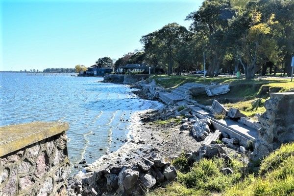 Preparativos para el inicio de la obra de reconstrucción de las murallas en Chascomús