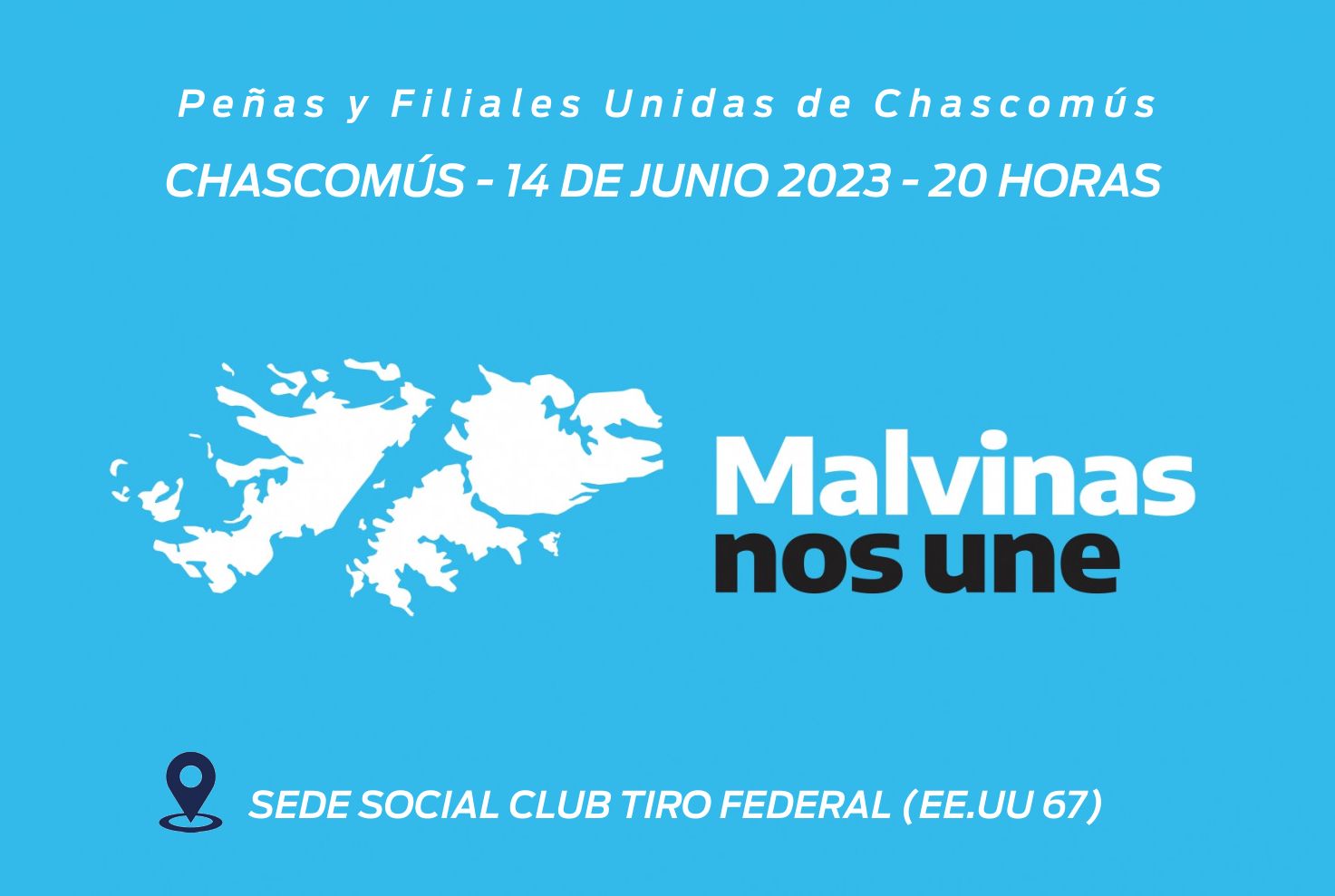 Las Peñas y Filiales Unidas de Chascomús homenajearán este miércoles a Veteranos de Guerra de Malvinas