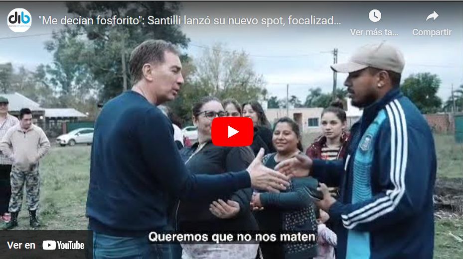 “Me decían fosforito”: Santilli lanzó su nuevo spot, focalizado en la seguridad, el trabajo y la educación