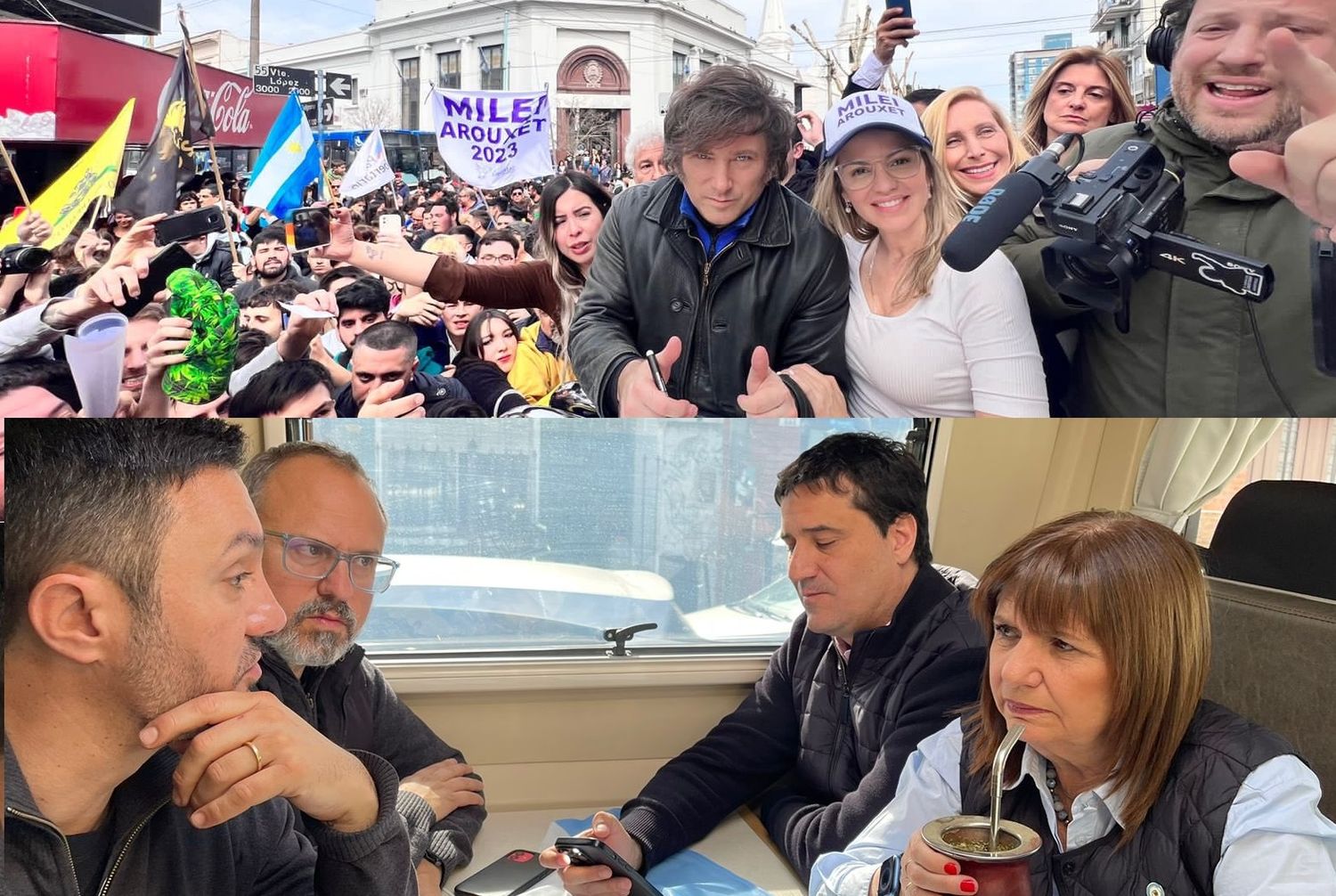 Milei se mostró con una motosierra en Olavarría y Bullrich encendió la “Patoneta”