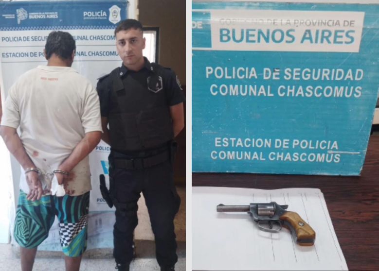 Masculino aprehendido por abuso de armas y tenencia ilegal de arma de fuego en barrio San Luis