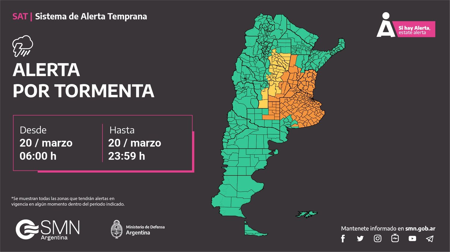 AMBA y otras zonas de la provincia en alerta: miércoles de tormentas, viento y granizo