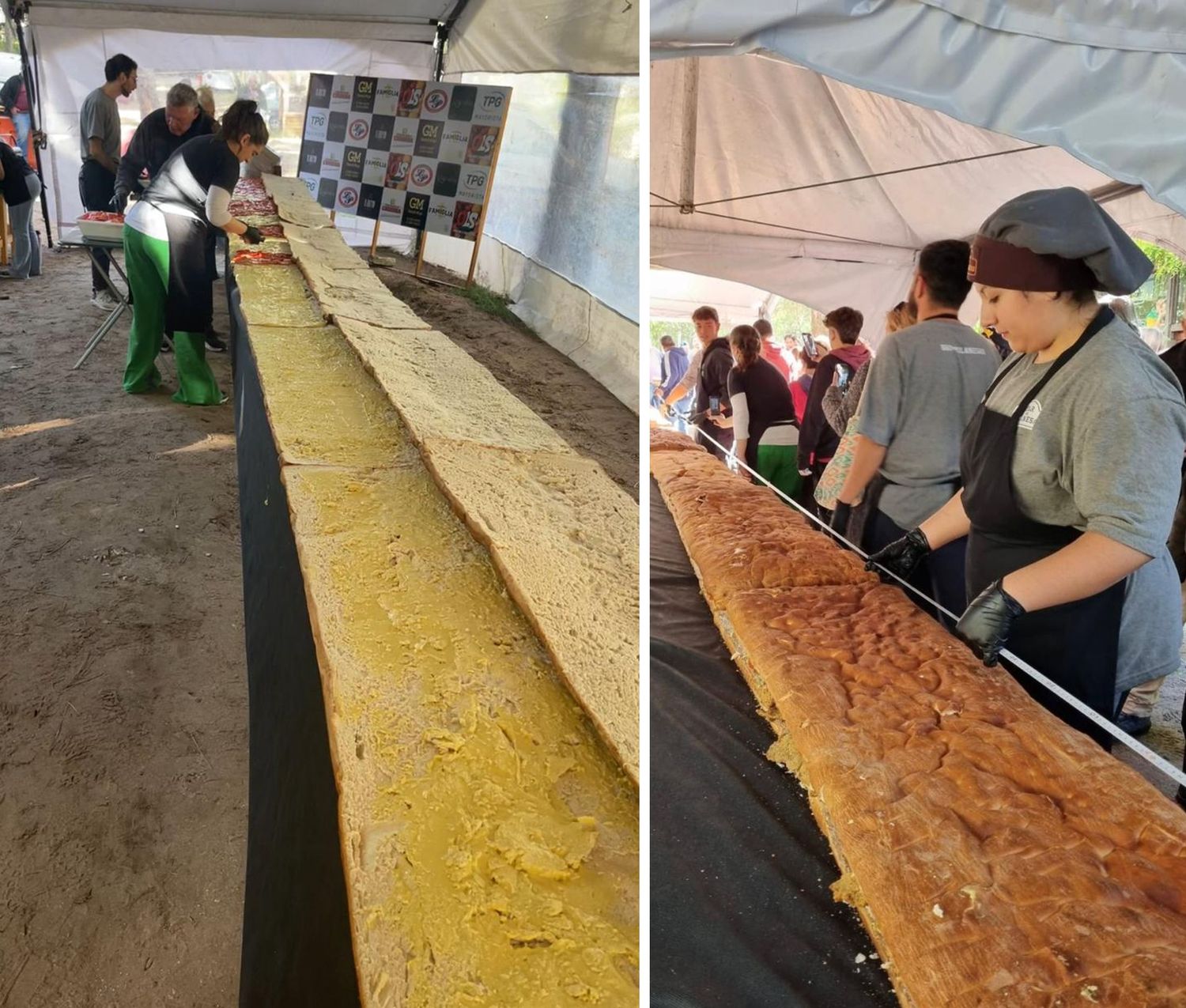 Elaboran en Madariaga el sándwich de milanesa más largo del mundo