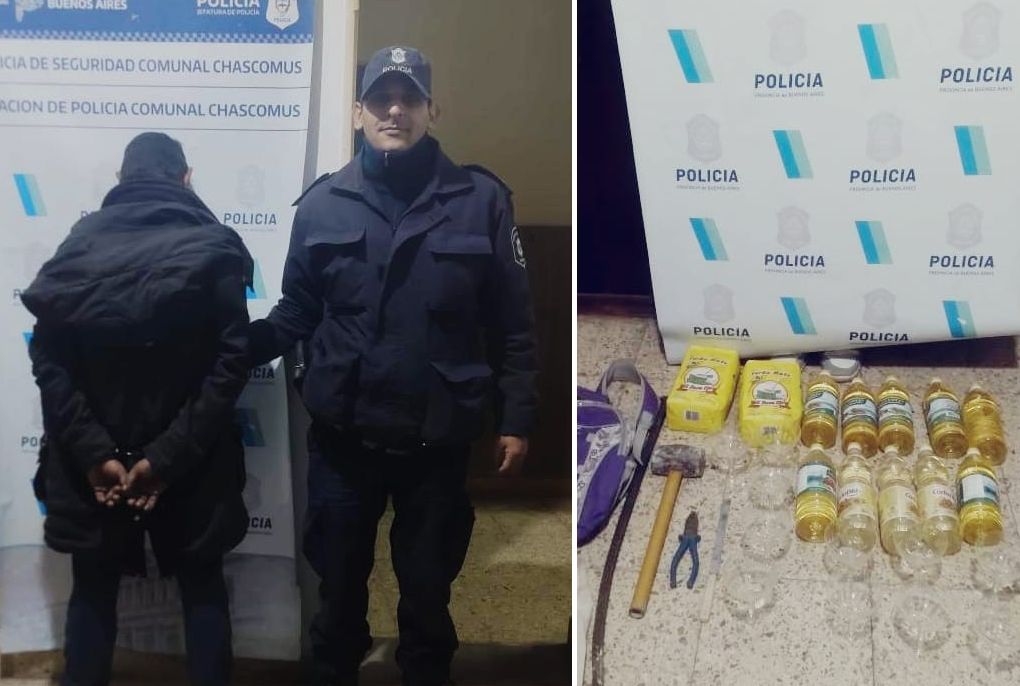 Fue liberado por la justicia hace pocos días: Individuo capturado tras robar nuevamente en Chascomús