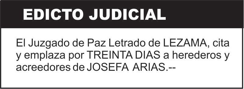 EDICTO JUDICIAL