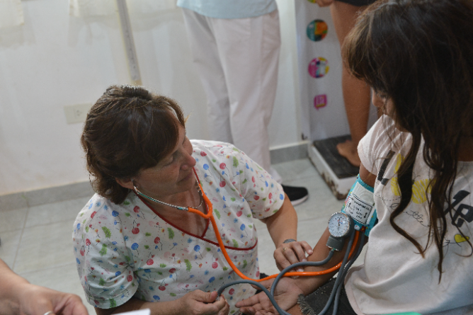 Stand de la Secretaría de Salud en el Parque Libres del Sur