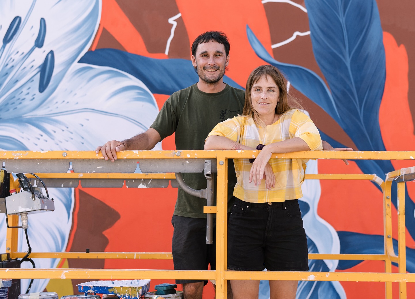 Ciclope deja su huella en Europa: los muralistas Pilar Tolosa y Julián Razquin participaron del Saladina Fest en Mallorca