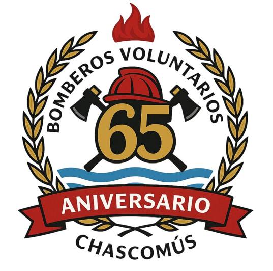 Los Bomberos Voluntarios de Chascomús eligieron el escudo conmemorativo por su 65° aniversario