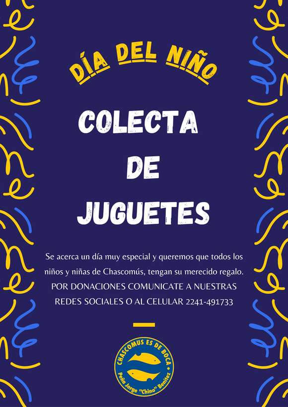 La Peña Jorge “Chino” Benítez inició colecta de juguetes y golosinas para el Día de las Infancias