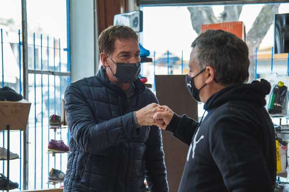El precandidato a diputado nacional Diego Santilli visitó Chascomús