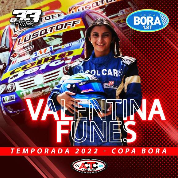 Valentina Funes fue convocada y se suma a la COPA BORA