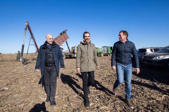 Santilli y Larreta reclamaron por el gasoil en una visita al interior bonaerense
