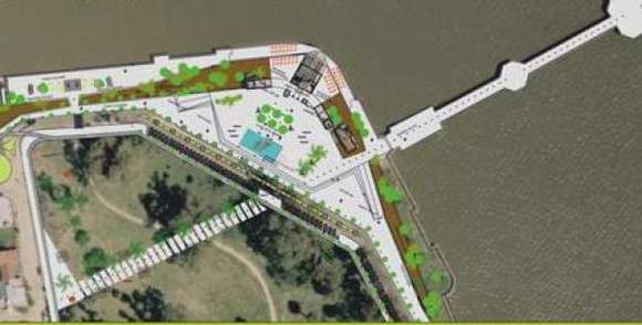 Ampliación del espacio de circulación peatonal en la avenida Costanera