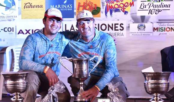 Los chascomunenses José y Manuel Ferrari ganaron las “20 horas de pesca” en el río Paraná