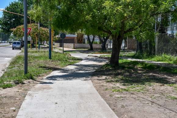 Continúan los trabajos en la bicisenda de avenida Alfonsin