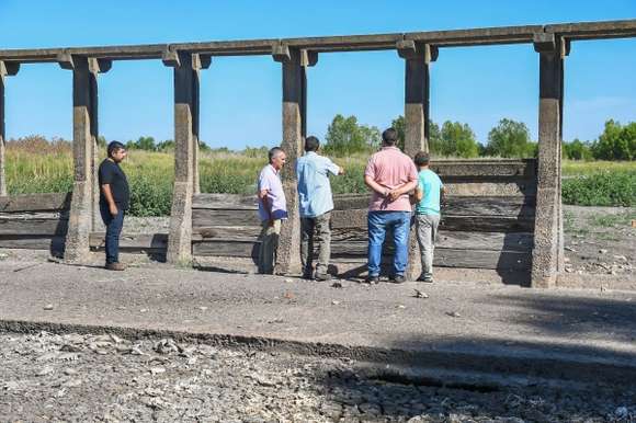 Funcionarios de hidráulica evaluaron el sistema de lagunas en el marco de la fuerte sequía