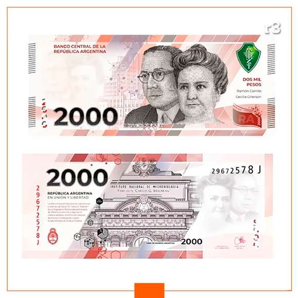 El Banco Central emitirá un billete de 2 mil pesos