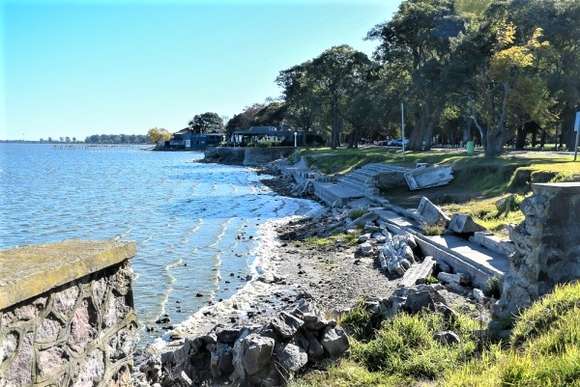 Preparativos para el inicio de la obra de reconstrucción de las murallas en Chascomús