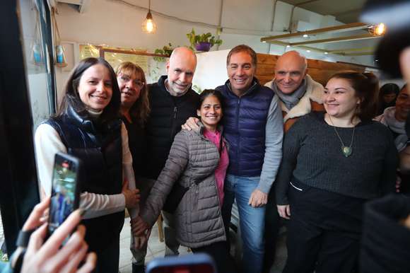 Rodríguez Larreta, Santilli, Espert y Pichetto recorrieron Vicente López junto a la intendenta Soledad Martínez