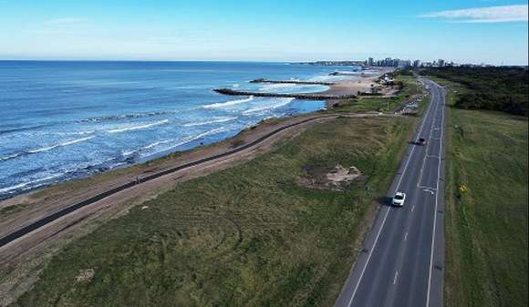 Culminó la construcción de una bicisenda paralela a la Ruta N° 11 en Miramar