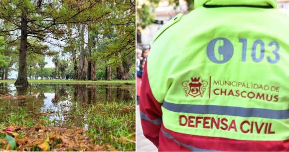 No hubo evacuados: Defensa civil brindó asistencia a familias afectadas por la tormenta en Chascomús